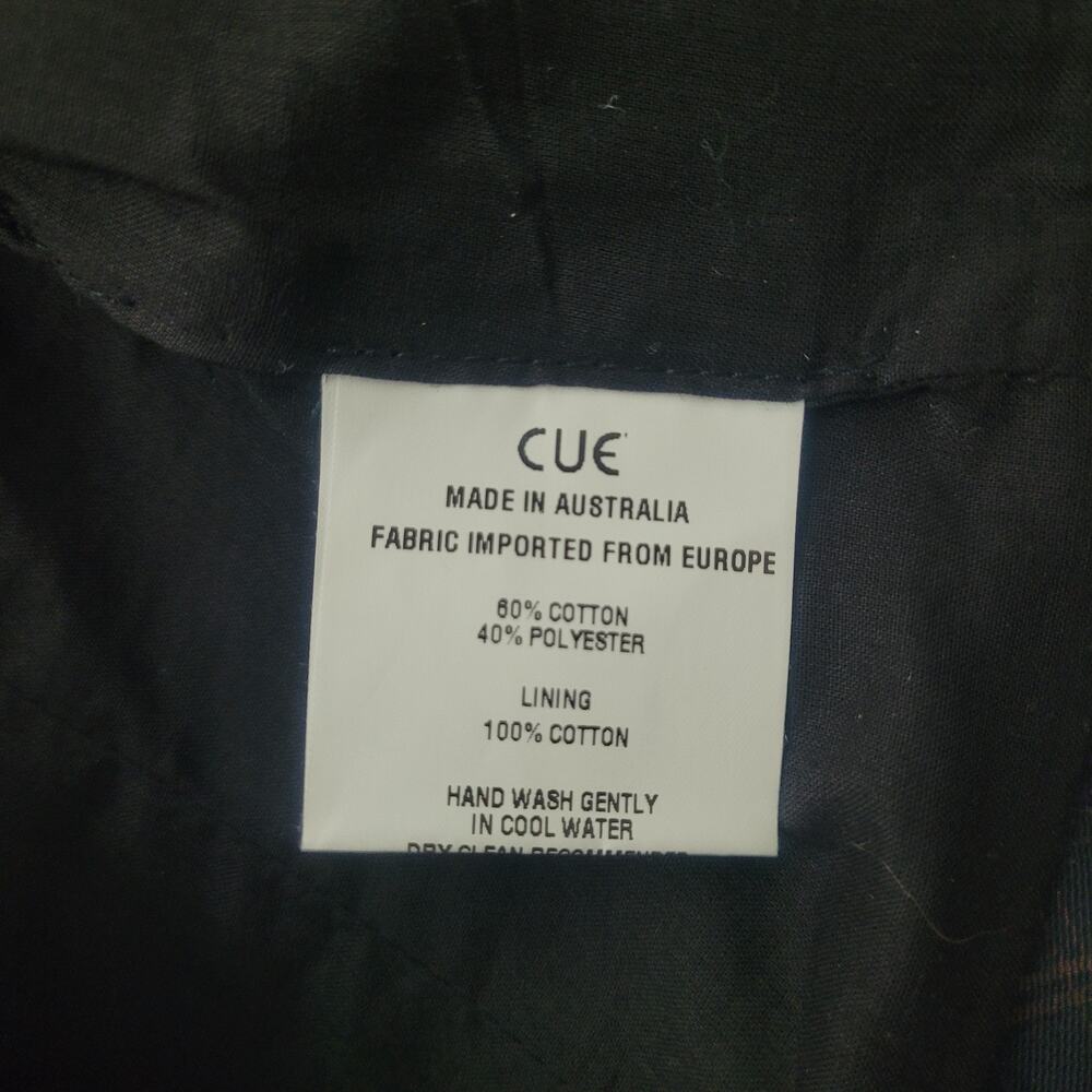 Cue Plaid Button Front Fitted Vest Size S Navy Preppy Dark Academia Old Money - Picture 5 of 8